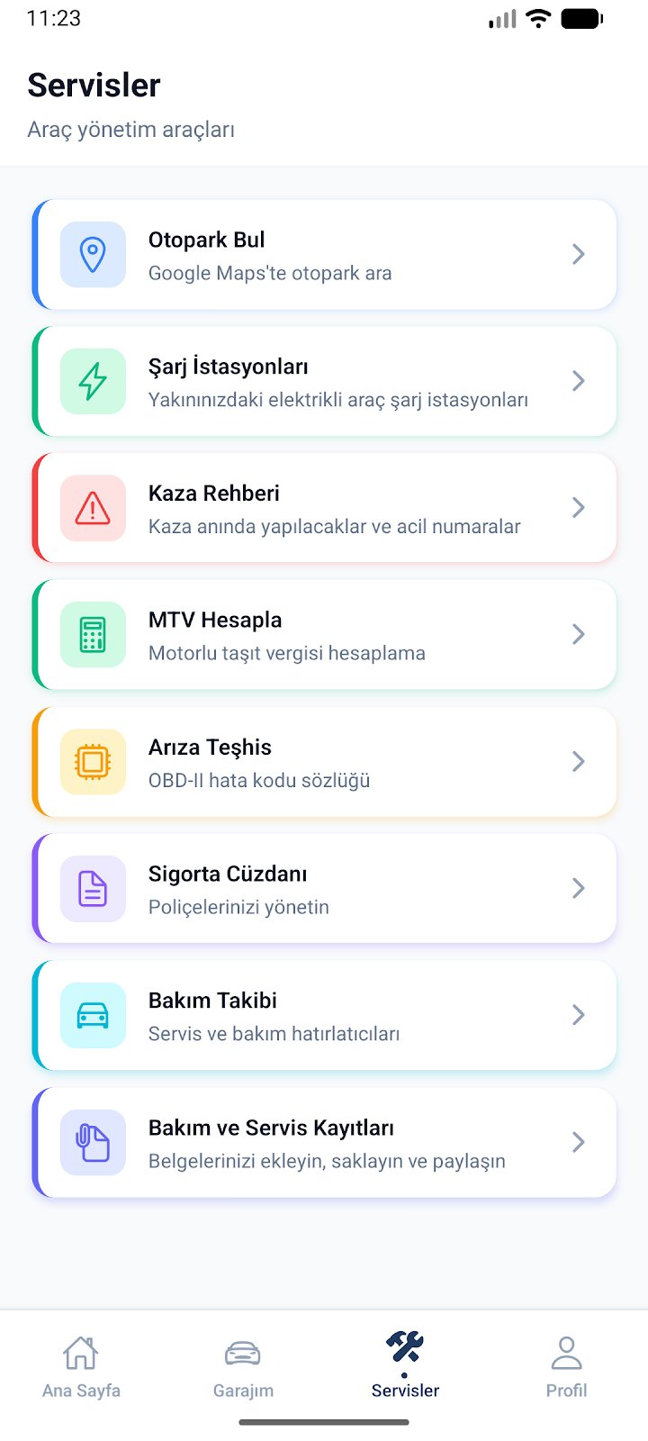 Oto Kontrol — araç yönetim servisleri